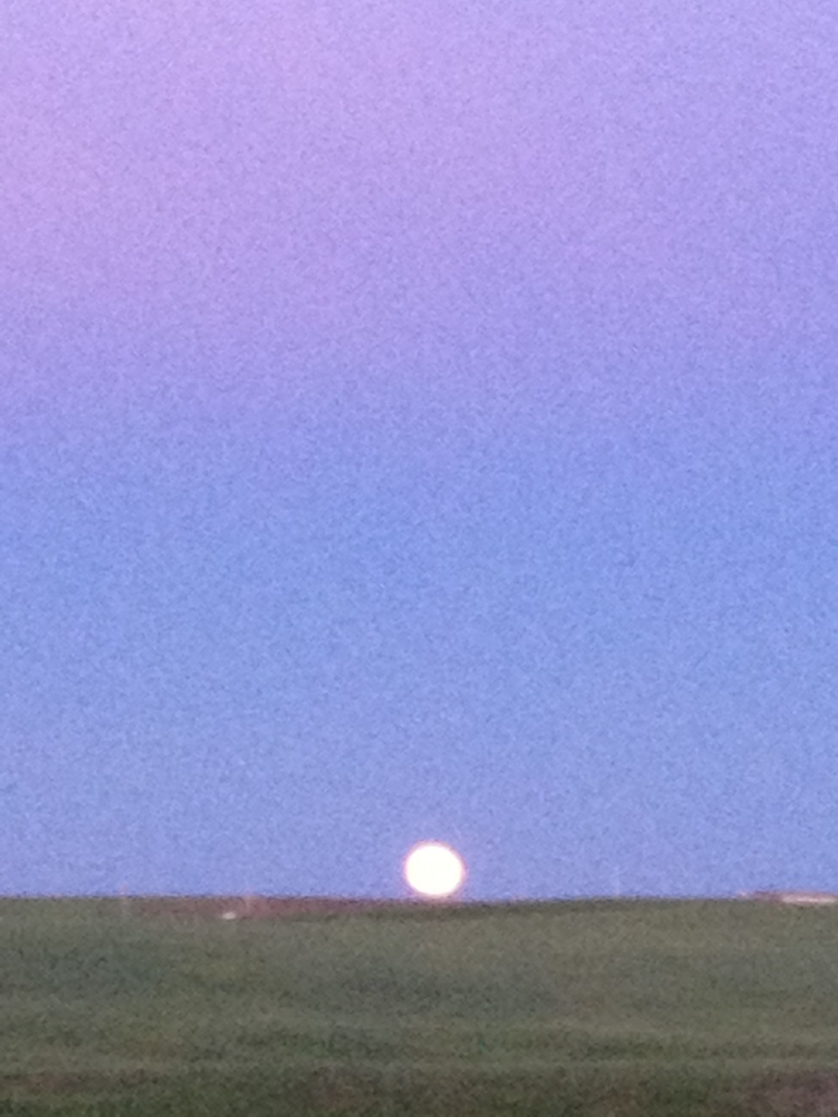 Full moon rising.